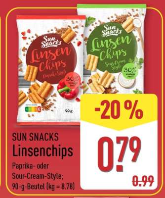 SUN SNACKS Linsenchips