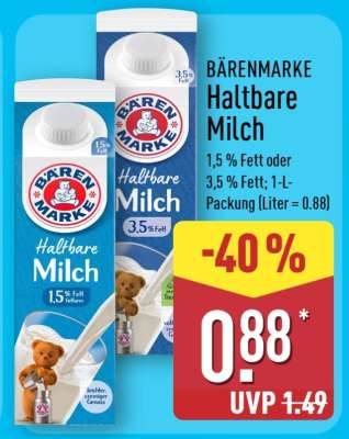 BÄRENMARKE Haltbare Milch*