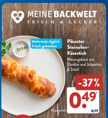 Pikanter Steinofen-Käsestick