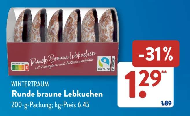 Runde braune Lebkuchen