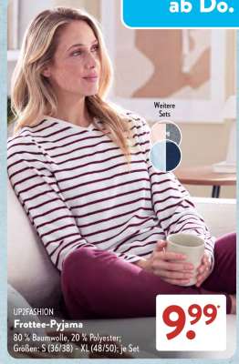 UP2FASHION Frottee-Pyjama