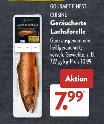 Gourmet Finest Cuisine Geräucherte Lachsforelle