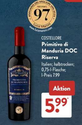 COSTELLORE Primitivo di Manduria DOC Riserva