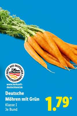 Deutsche Möhren mit Grün