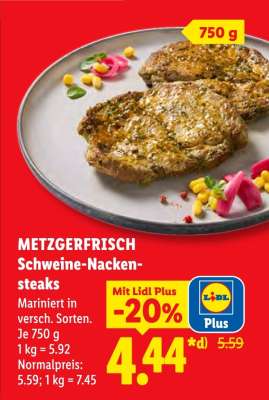 Metzgerfrisch Schweine­ nackensteaks