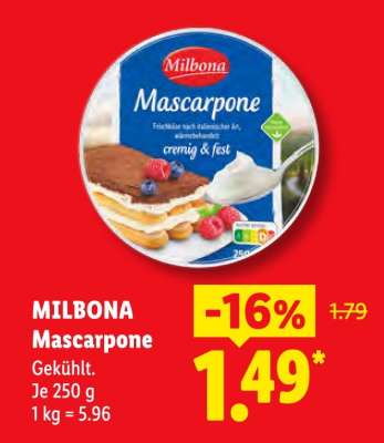 Milbona Mascarpone