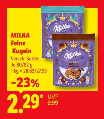 Milka Feine Kugeln