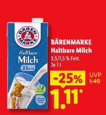 BÄRENMARKE Haltbare Milch*