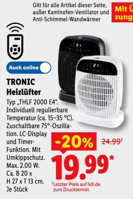 Tronic Heizlüfter