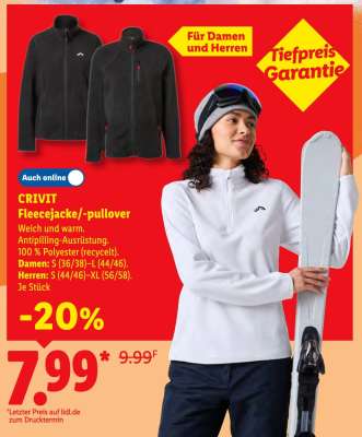 CRIVIT Fleecejacke/-pullover