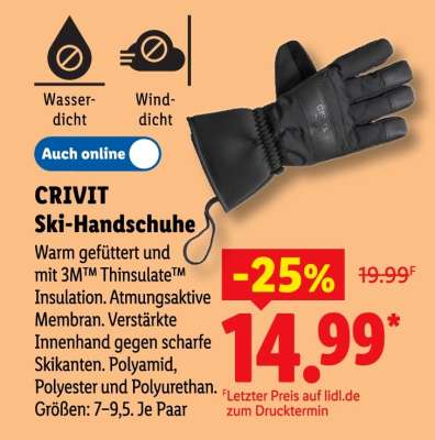 CRIVIT Ski-Handschuhe