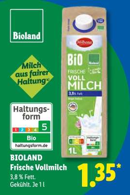 Bioland Frische Vollmilch