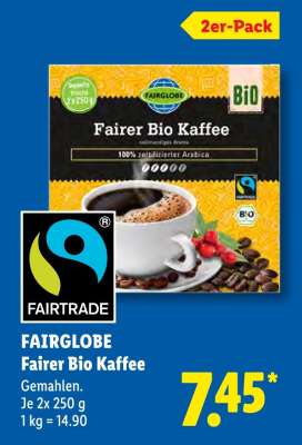 Fairglobe Fairer Bio Kaffee