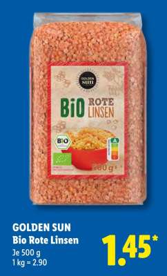 GOLDEN SUN Bio Rote Linsen