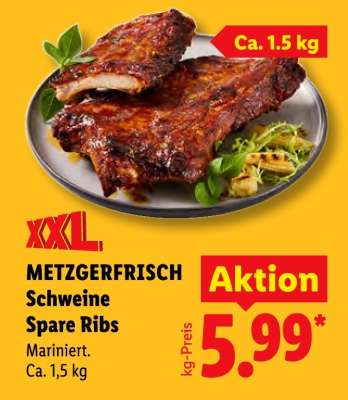 Metzgerfrisch Schweine Spare Ribs
