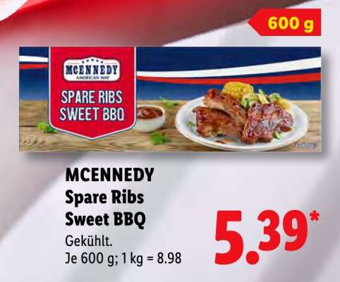 MCENNEDY Spare Ribs Sweet BBQ