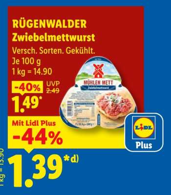 RÜGENWALDER Zwiebelmettwurst