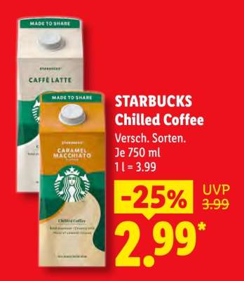 STARBUCKS Chilled Coffee