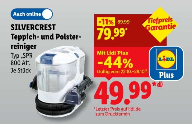 SILVERCREST Teppich- und Polsterreiniger