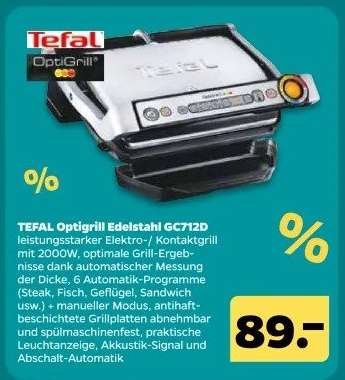 TEFAL Optigrill Edelstahl GC712D