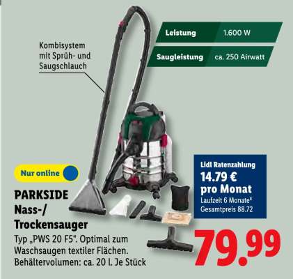 Parkside Nass-/Trockensauger