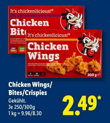 Chicken Wings/Bites/Crispies