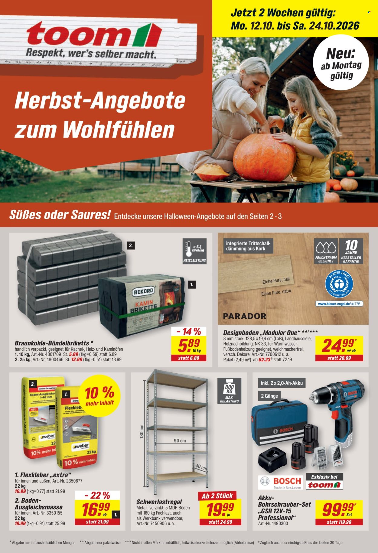 toom Baumarkt Prospekte  - 12.10.2026 - 24.10.2026. Seite 1