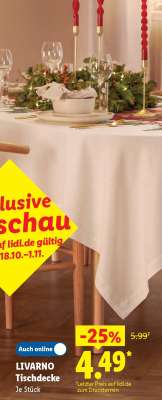 Livarno Tischdecke