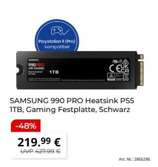 SAMSUNG 990 PRO Heatsink PS5 1TB