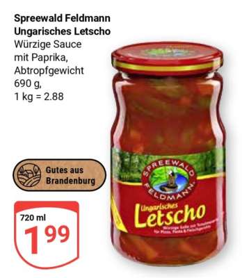 Spreewald Feldmann Ungarisches Letscho