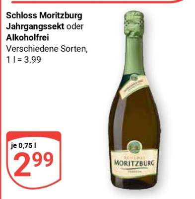 Schloss Moritzburg Jahrgangssekt oder Alkoholfrei