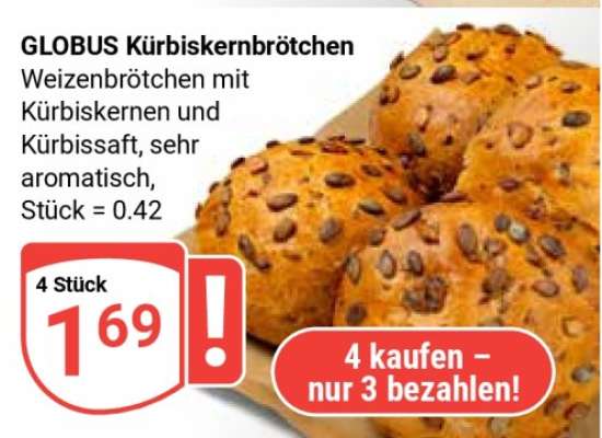 GLOBUS Kürbiskernbrötchen