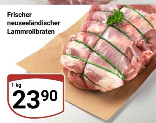 Frischer neuseeländischer Lammrollbraten