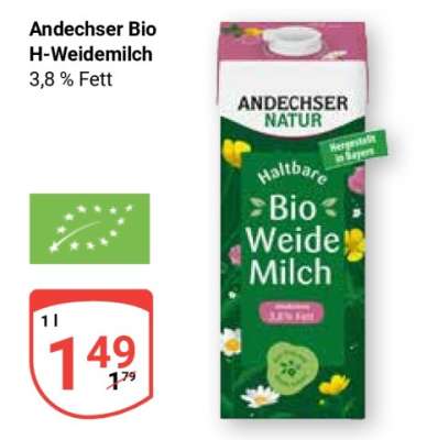Andechser Bio H-Weidemilch