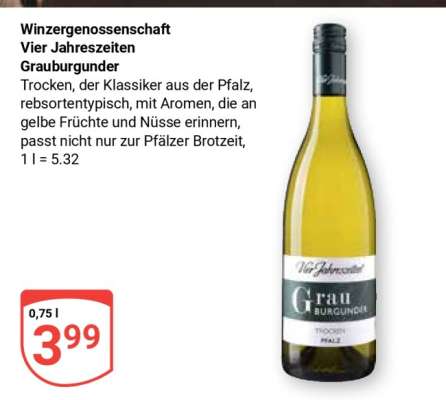 Winzergenossenschaft Vier Jahreszeiten Grauburgunder