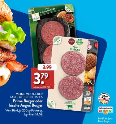 Prime Burger oder Irische Angus Burger
