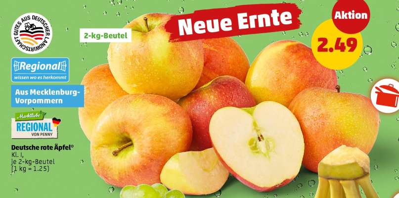 Deutsche rote Äpfel