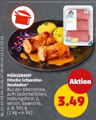 MÜHLENHOF Frische Schweine-Rouladen