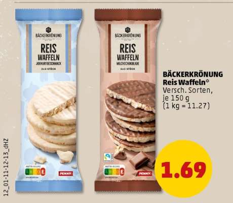BÄCKERKRÖNUNG Reis Waffeln