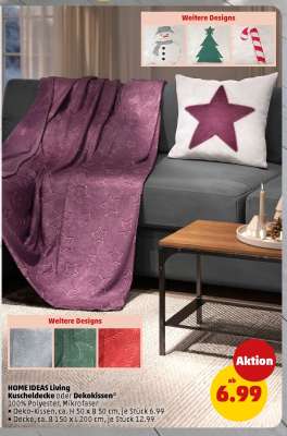 HOME IDEAS Living Kuscheldecke oder Dekokissen