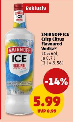 SMIRNOFF ICE Crisp Citrus Flavoured Vodka