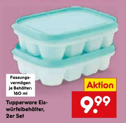 Tupperware Eiswürfelbehälter, 2er Set