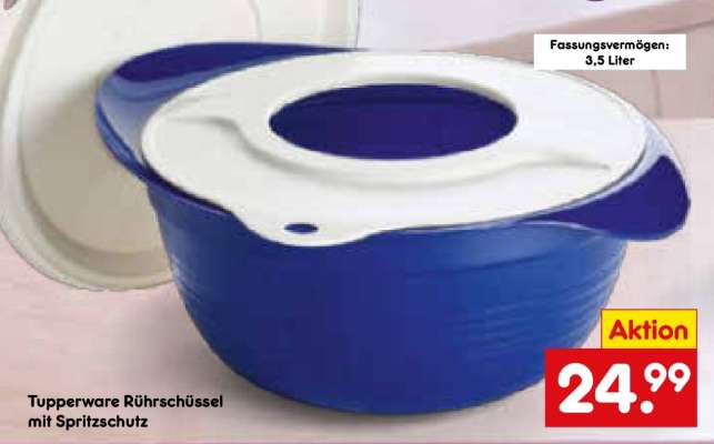 Tupperware Rührschüssel mit Spritzschutz