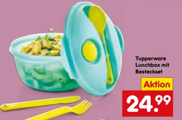 Tupperware Lunchbox mit Besteckset