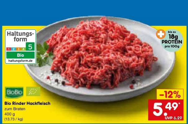 Bio-Rinder Hackfleisch