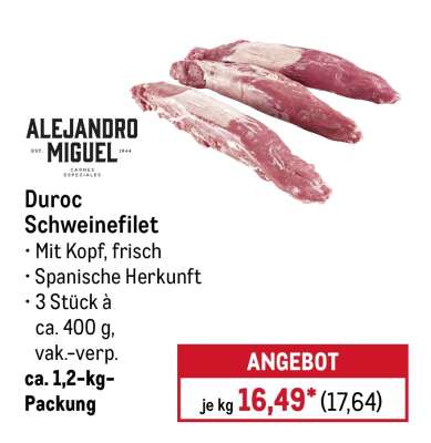 Duroc Schweinefilet