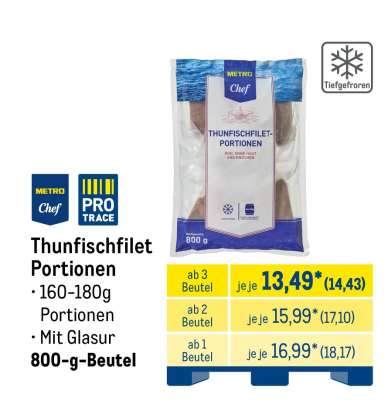 Thunfischfilet Portionen
