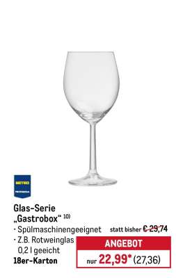 Glas-Serie „Gastrobox“