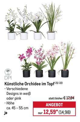 Künstliche Orchidee im Topf