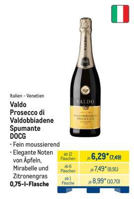 Valdo Prosecco di Valdobbiadene Spumante DOCG